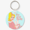 Blond Skier keychain