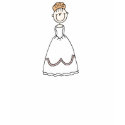 Blond Stick Figure Bride Shirt by stick_figures Blond Stick Figure Bride Shirt