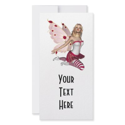 Blond Valentine Fairy - Pink 1 Custom Photo Card by VoXeeD