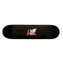 Blond Valentine Fairy - Pink 1 Skate Boards