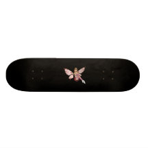 Blond Valentine Fairy - Pink 2 Custom Skate Board