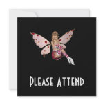 Blond Valentine Fairy - Pink 2 Personalized Announcements