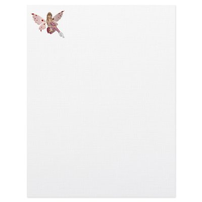Blond Valentine Fairy - Pink 2 Custom Letterhead by VoXeeD