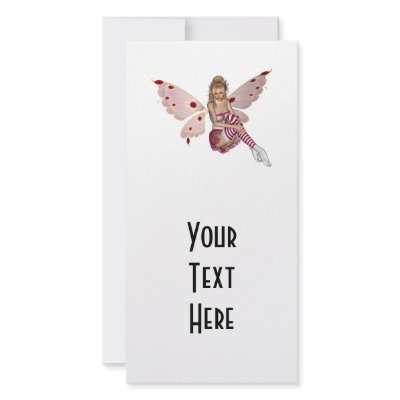 Blond Valentine Fairy - Pink 2 Photo Card Template by VoXeeD