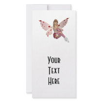 Blond Valentine Fairy - Pink 2 Photo Card Template