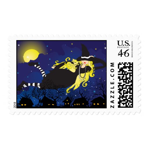Blond witch stamp