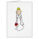 Blond With Roses Bride Card by stick_figures Blond With Roses Bride Card