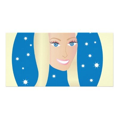 Blond Woman.ai Picture Card by BasheeraDesigns