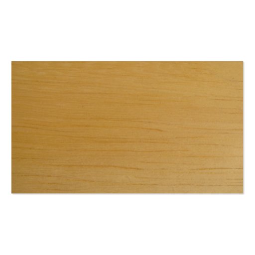 Blond Wood Business Card (back side)