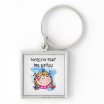 Blond World's Best Big Sister Gifts Key Chain