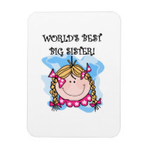 Blond World's Best Big Sister Gifts Flexible Magnets