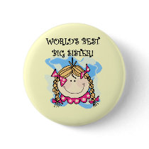 Blond World's Best Big Sister Tshirts and Gifts Pinback Button