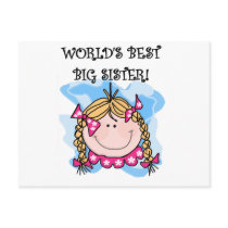 Blond World's Best Big Sister Tshirts and Gifts Postcard