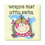 Blond World's Best Little Sister Tshirts Magnet