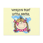 Blond World's Best Little Sister Tshirts Postcard