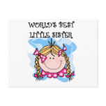 Blond World's Best Little Sister Tshirts Post Card