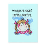 Blond World's Best Little Sister Tshirts Postcard