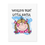 Blond World's Best Little Sister Tshirts Postcard