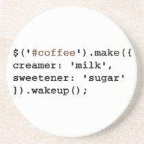 Blonde and Sweet JavaScript Coffee Code coasters