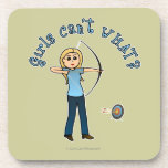 Blonde Archery in Blue Coaster