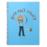 Blonde Archery in Blue Notebooks