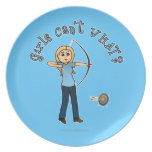 Blonde Archery in Blue Party Plates