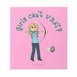 Blonde Archery in Blue Scratch Pad
