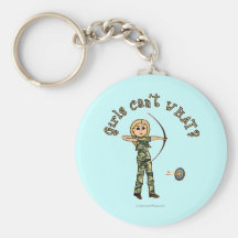 Blonde Archery in Camouflage Keychains