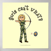 Blonde Archery in Camouflage Poster