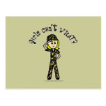 Blonde Army Woman Postcard