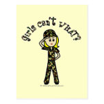 Blonde Army Woman Postcard
