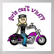 Blonde Biker Print