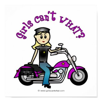 Blonde Biker Print
