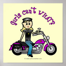 Blonde Biker Print