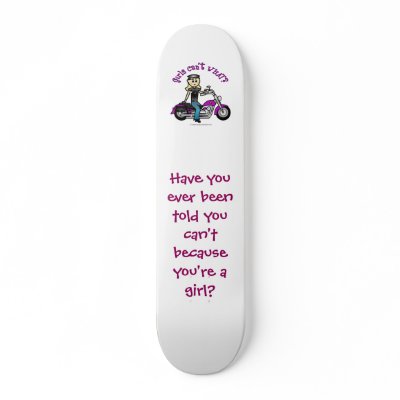 Blonde Biker Skate Decks by girlscantwhat