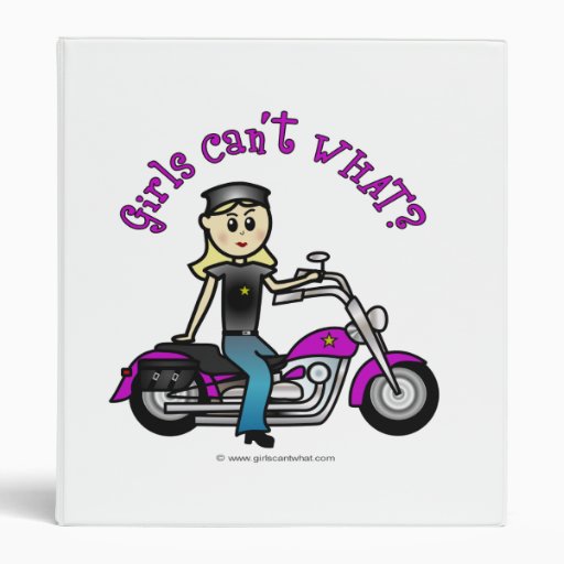 Blonde Biker Vinyl Binder