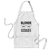 BLONDE CHEAT SHEET aprons