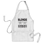 BLONDE CHEAT SHEET APRONS