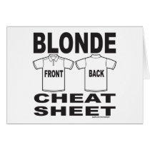 BLONDE CHEAT SHEET cards