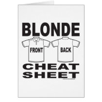 BLONDE CHEAT SHEET cards