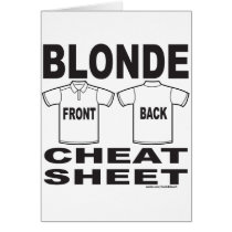 BLONDE CHEAT SHEET cards