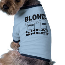 BLONDE CHEAT SHEET pet clothing