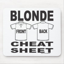 BLONDE CHEAT SHEET MOUSE PADS