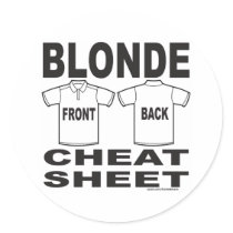 BLONDE CHEAT SHEET stickers