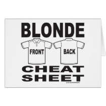 BLONDE CHEAT SHEET T-SHIRTS AND GIFTS cards