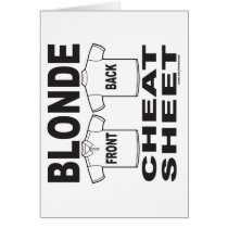 BLONDE CHEAT SHEET T-SHIRTS AND GIFTS cards