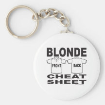 BLONDE CHEAT SHEET T-SHIRTS AND GIFTS KEY CHAIN