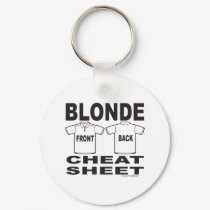 BLONDE CHEAT SHEET T-SHIRTS AND GIFTS keychains