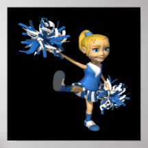Blonde Cheerleader 2 Print