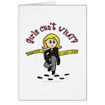 Blonde CSI Girl Greeting Card